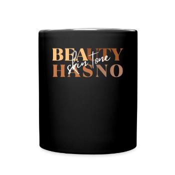 La beauté n’a pas de couleur de peau - Mug uni - noir - Devant