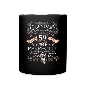 Vintage Legendary - Aged perfectly 59th birthday - Full Colour Mug - black - Front