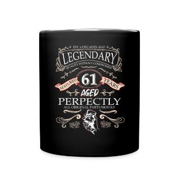 Vintage Légendaire - Vieilli parfaitement 61ème anniversaire - Mug uni - noir - Devant