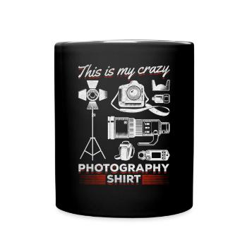 Photo - C’est mon photographe de chemise photo fou - Mug uni - noir - Devant