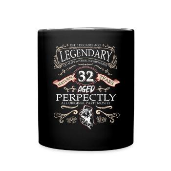 Vintage Légendaire - Vieilli parfaitement 32ème anniversaire - Mug uni - noir - Devant