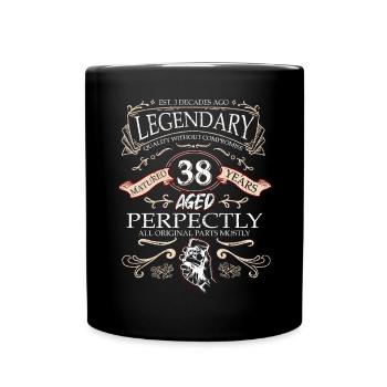 Vintage Légendaire - Vieilli parfaitement 38ème anniversaire - Mug uni - noir - Devant