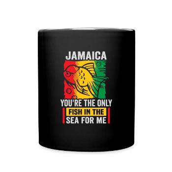 Jamaika Strandurlaub am Meer Design Strandmotiv - Tasse einfarbig - Schwarz - Vorne