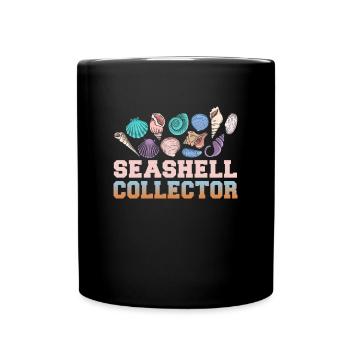 Strandurlaub am Meer Design Strandmotiv - Tasse einfarbig - Schwarz - Vorne