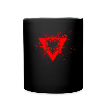 Albanischer Adler Kosovo Designs für Albaner - Tasse einfarbig - Schwarz - Vorne