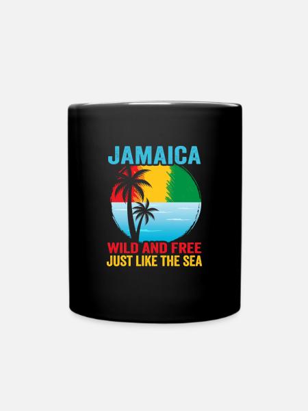 Jamaika Strandurlaub am Meer Design Strandmotiv - Tasse einfarbig - Schwarz