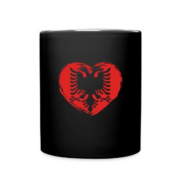 Albanischer Adler Kosovo Designs für Albaner - Tasse einfarbig - Schwarz - Vorne