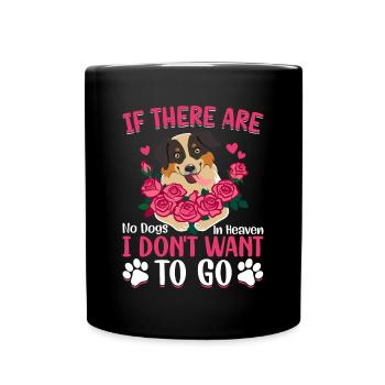 Berger australien si pas de chiens au paradis - Mug uni - noir - Devant