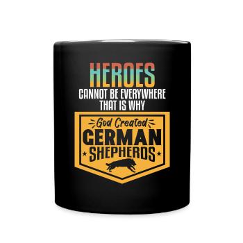 Heroes Not Everywhere German Shepherds - Full Colour Mug - black - Front