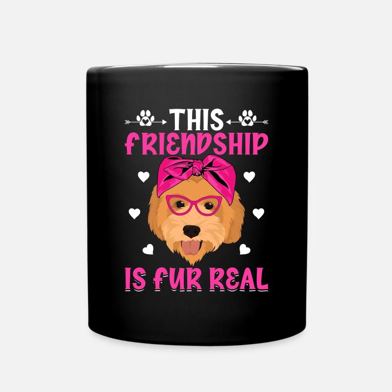 Goldendoodle Freundschaft Ist Fell Echt Lustig - Tasse einfarbig - Schwarz