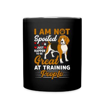 Beagle Ich Bin Nicht Verwöhnt Lustige - Tasse einfarbig - Schwarz - Vorne