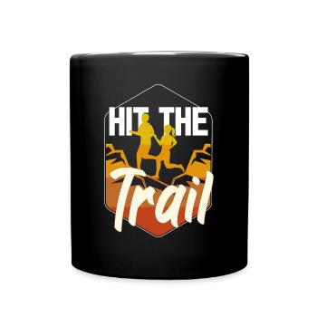 Hit The Trail Trailrunning - Full Colour Mug - black - Front