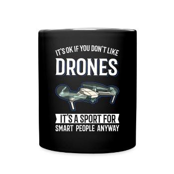 Drone Pilot Gift Drone Quadcopter - Full Colour Mug - black - Front