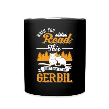 Gerbil Gift Racing Rat Germesau - Full Colour Mug - black - Front