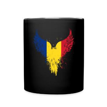 Romania flag - Full Colour Mug - black - Front