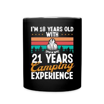 39 Year Old Camper Mountains Camping 39 Birthday - Full Colour Mug - black - Front