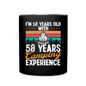Camping-car de 76 ans Camping Mountains 76 Anniversaire - Mug uni - noir - Devant