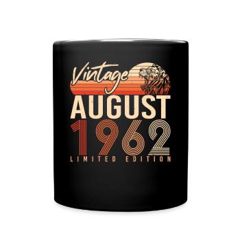 1962 In August 60th birthday - Full Colour Mug - black - Front