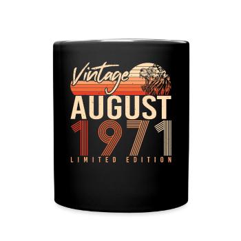 Millésime d’août 1971 - Mug uni - noir - Devant