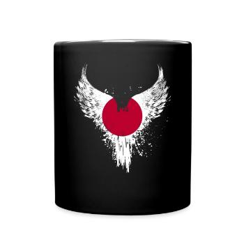 Japan Flagge - Tasse einfarbig - Schwarz - Vorne