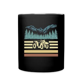 Vintage Retro Quad Driver Shirt Gift - Full Colour Mug - black - Front