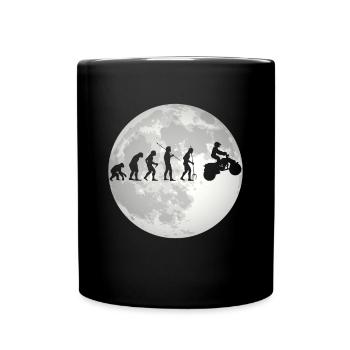 Evolution Quad Shirt Cadeau Lune - Mug uni - noir - Devant