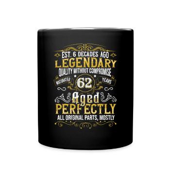 Vintage Légendaire - Vieilli parfaitement 62ème anniversaire - Mug uni - noir - Devant