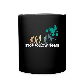 Vintage Retro Stop Following Me Quad Shirt - Mug uni - noir - Devant