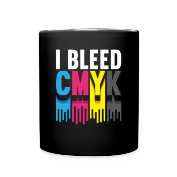 I Bleed CMJN Illustrator Graphiste - Mug uni - noir - Devant