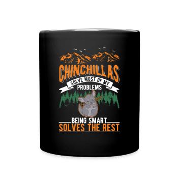 Chinchilla Gift Woolly Mouse Short-tailed Chinchilla - Full Colour Mug - black - Front