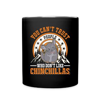 Chinchilla Cadeau Souris laineuse Chinchilla à queue courte - Mug uni - noir - Devant