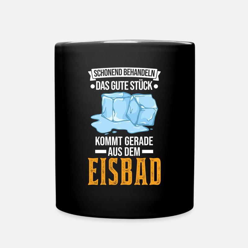 Eisbad Eisbaden Winterbad Eisschwimmen - Tasse einfarbig - Schwarz