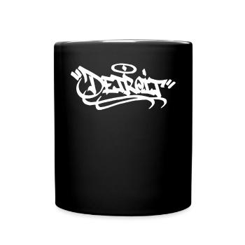 Detroit City Graffiti Street Art HandStyle USA Hip - Tasse einfarbig - Schwarz - Vorne