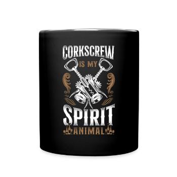 Dégustation de vin de sommelier - Mug uni - noir - Devant