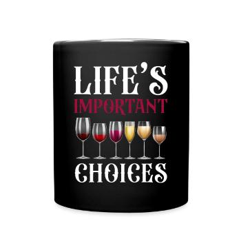 Dégustation de vin de sommelier - Mug uni - noir - Devant