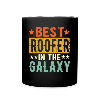 Best Dachdecker ever Dachdecker Geschenk - Tasse einfarbig - Schwarz - Vorne