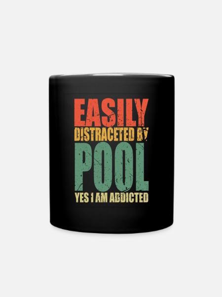 Pool Spruch lustig - Tasse einfarbig - Schwarz