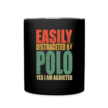 Polo Spruch lustig - Tasse einfarbig - Schwarz - Vorne