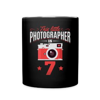 Photographie pour le 7ème anniversaire Ce petit - Mug uni - noir - Devant