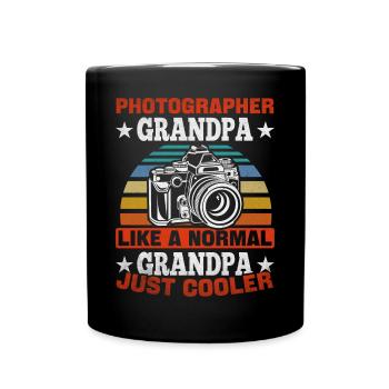 Photographe Grand-père comme un grand-père normal est facile - Mug uni - noir - Devant