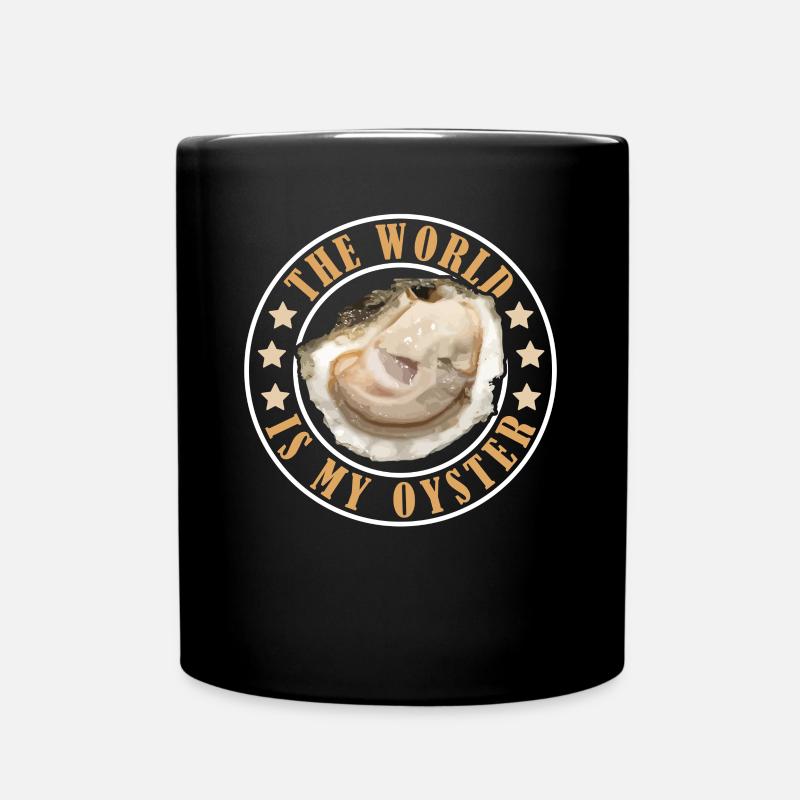Le monde est mes huîtres - Mug uni - noir