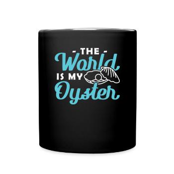 The World is My Oyster Oysters - Full Colour Mug - black - Front