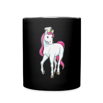 Unicorn Chef Chef Hat Cooking - Full Colour Mug - black - Front