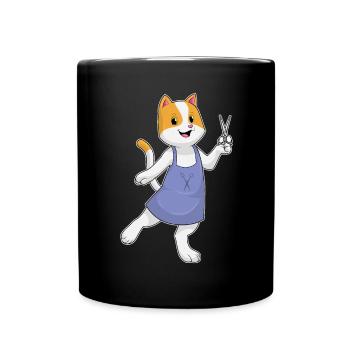 Ciseaux de coiffeur pour chat - Mug uni - noir - Devant