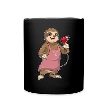 Sèche-cheveux Sloth Hairdresser - Mug uni - noir - Devant