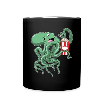 Octopus Popcorn - Full Colour Mug - black - Front