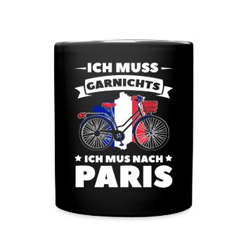 Frankreich - Tasse einfarbig - Schwarz - Vorne