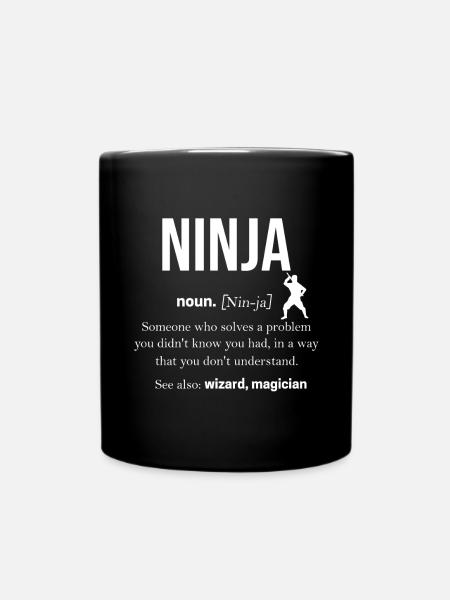 Ninja - Full Colour Mug - black