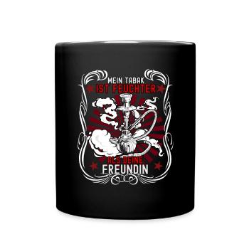 Shisha Doppelapfel Hookah Rauchen Tabak Vape Kohle - Tasse einfarbig - Schwarz - Vorne