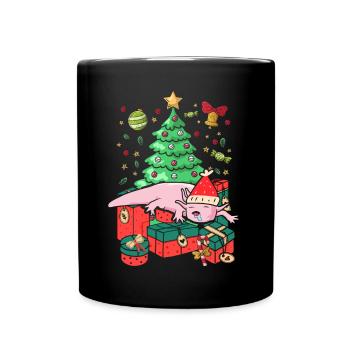 Noël Axolotl Cadeau de Noël Laid Noël - Mug uni - noir - Devant
